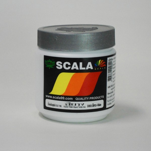 SCALA  สีสกรีน สียาง : สีขาว 3001 ขนาด 0.5 กิโลกรัม