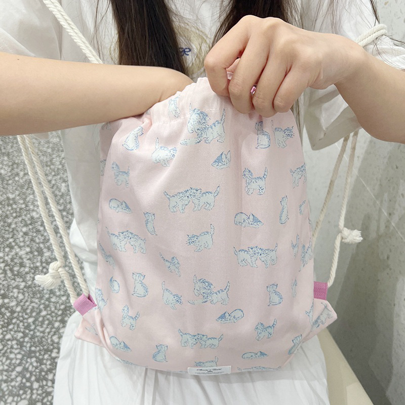 กระเป๋าผ้า กระเป๋าเป้สะพายหลัง กระเป๋าผ้า 6ลายให้เลือก พร้อมส่ง