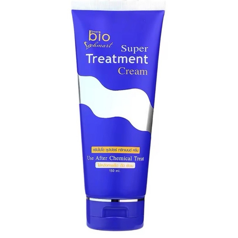 [ ขวด ] กรีนไบโอ ซุปเปอร์ ทรีทเมนต์ ครีม หลอดสีน้ำเงิน Green bio Super Treatment Cream 150ml.