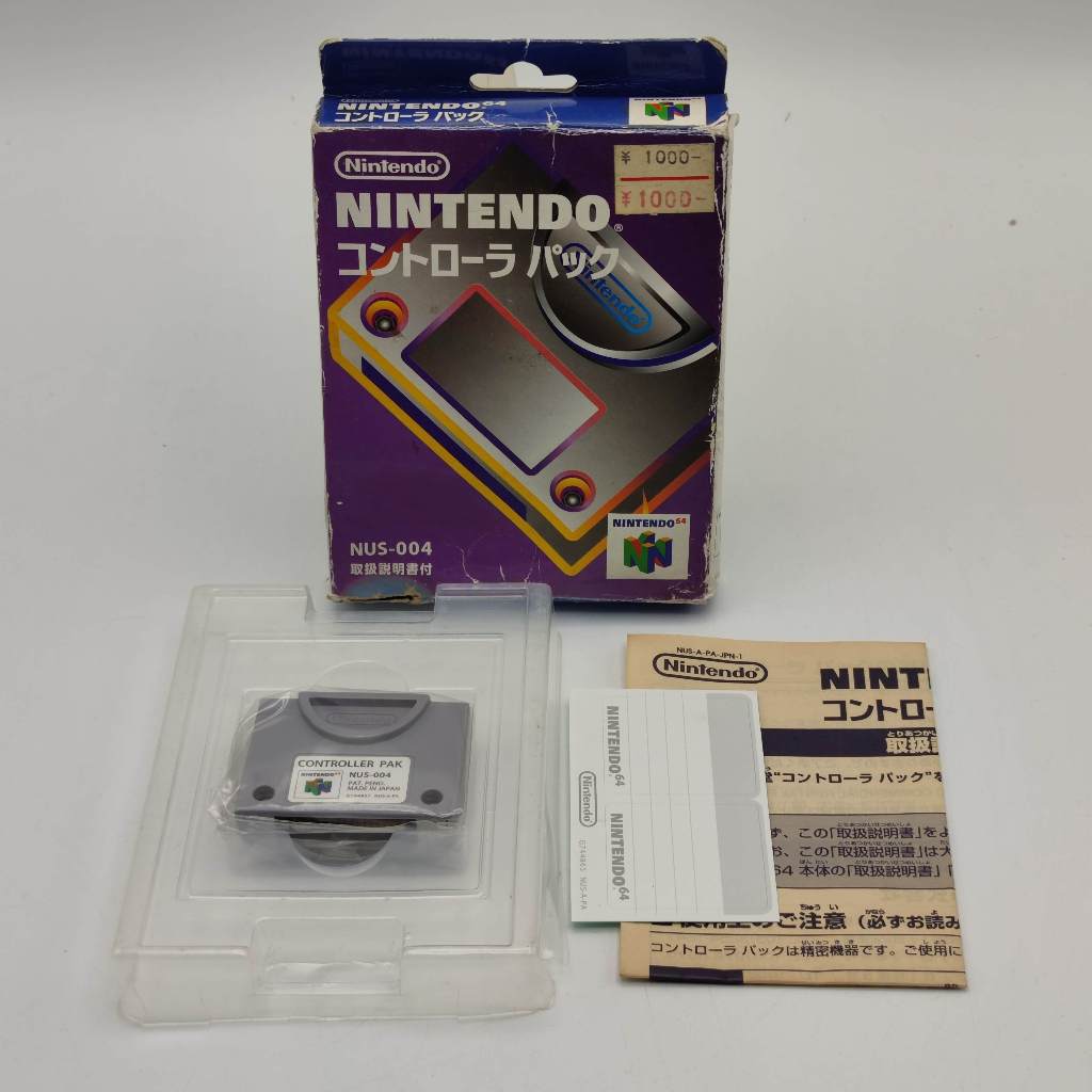 N64 Memory Pak Controller Nintendo 64 ตลับเซฟ memory card กล่องไม่สวย มือสอง ตัวตลับสภาพสวย