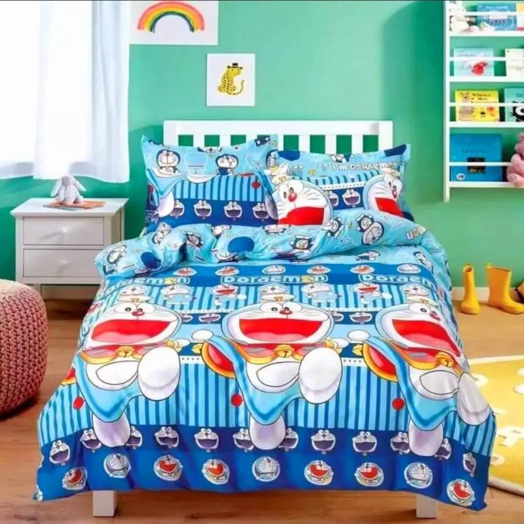ชุดเครื่องนอน Doraemon ผ้าปูที่นอน ผ้านวม ปลอกหมอน 3.5/5/6 ฟุต thumbnail 7