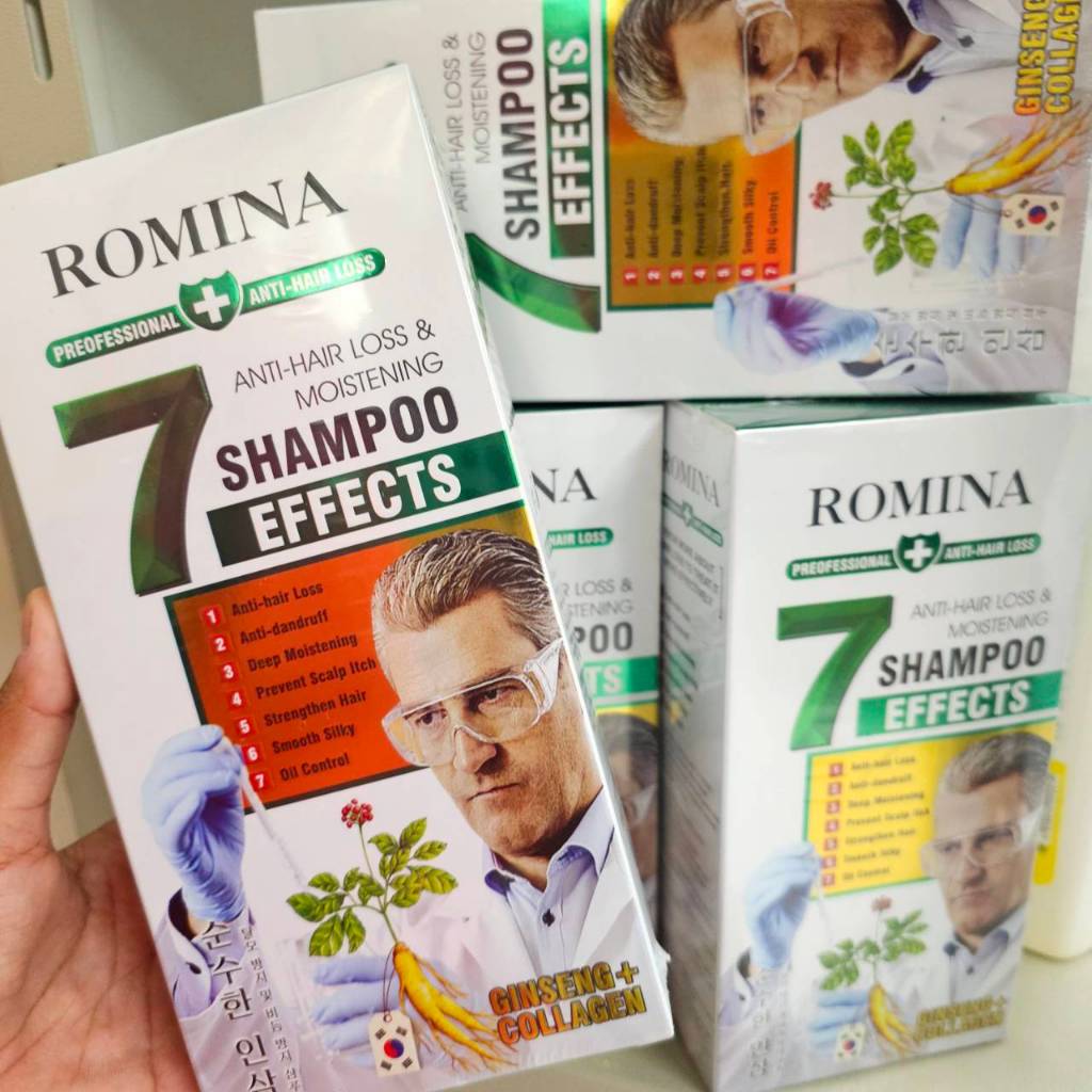 Romina Anti Hair Loss &amp; Moistening Shampoo 7Effects 450ml แชมพูลดผมร่วง