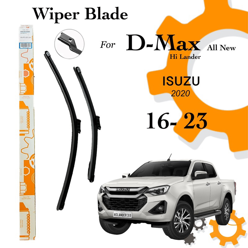 ใบปัดน้ำฝน ตรงรุ่น รถ D-max All New Hi-Lander ปี 2020 ขนาด 16+ 23 นิ้ว 1 ชุด 2 ชิ้น