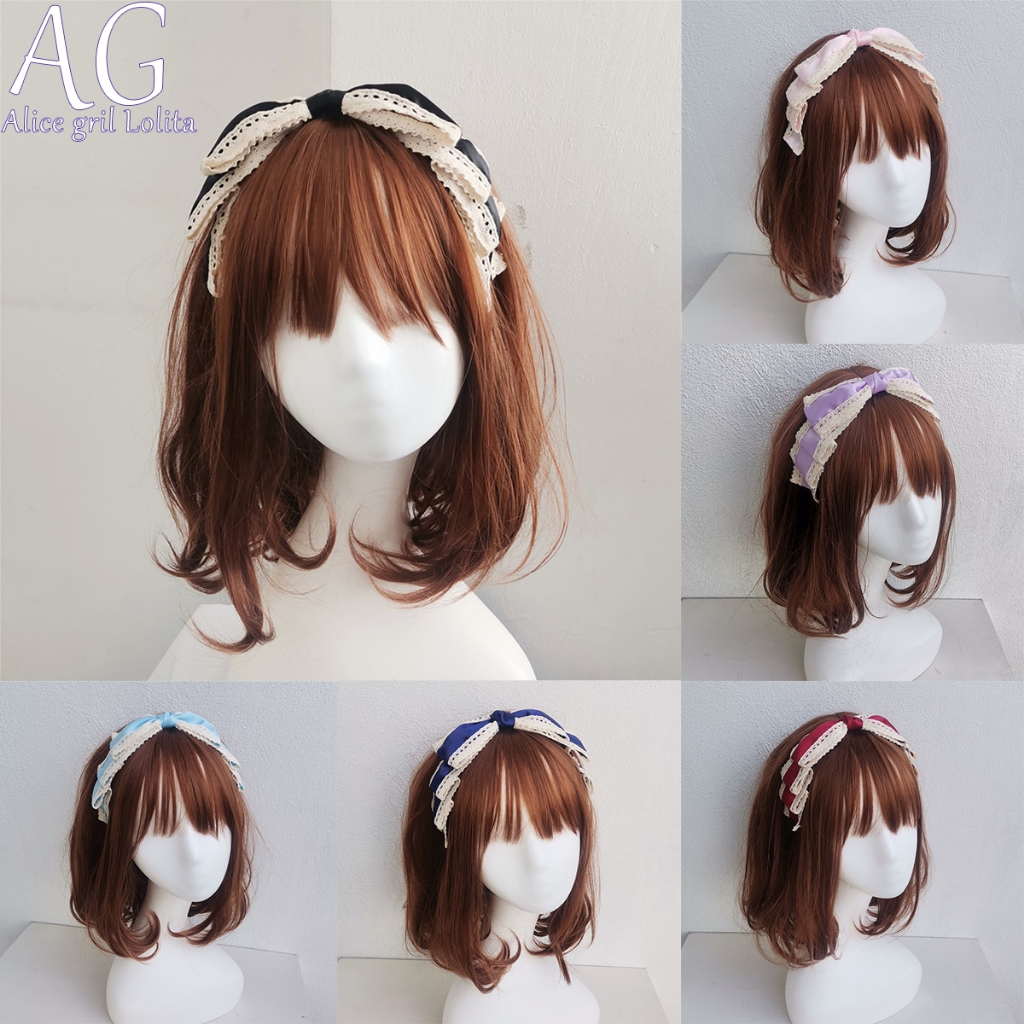 ‼️พร้อมส่งจากไทย‼️ สายรัดผม เฮดเดรสโลลิต้า Lolita ที่คาดผมลูกไม้ โลลิต้า คอสเพลย์ โบว์ ที่คาดผมแกะ ที่คาดผมการ์ตูน