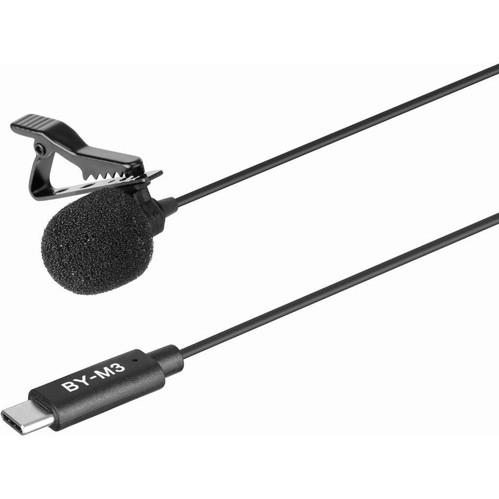 BOYA BY-M3 Digital Omnidirectional Lavalier Microphone with USB-C Cable (Android) by Fotofile