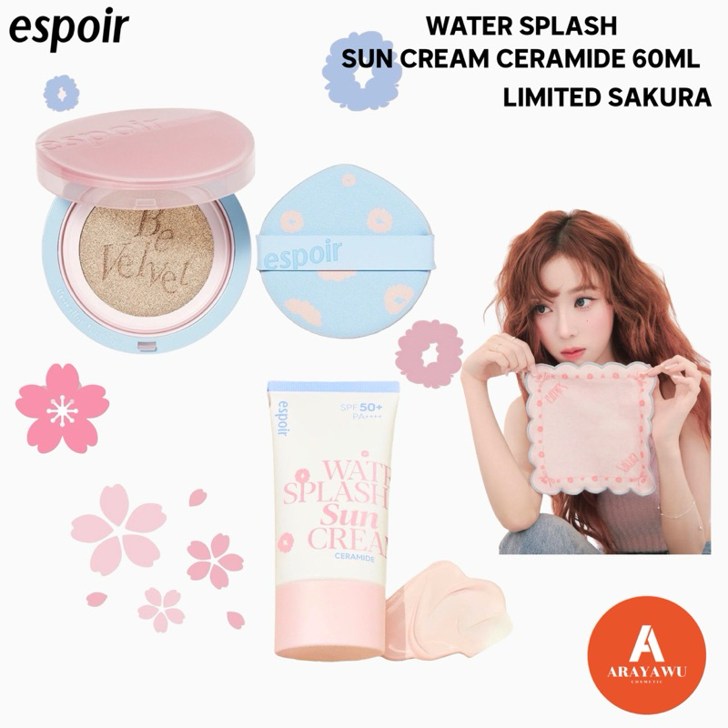(✅แท้/พร้อมส่ง) ESPOIR LIMITED SAKURA CUSHION + SUN CREAM 🌸