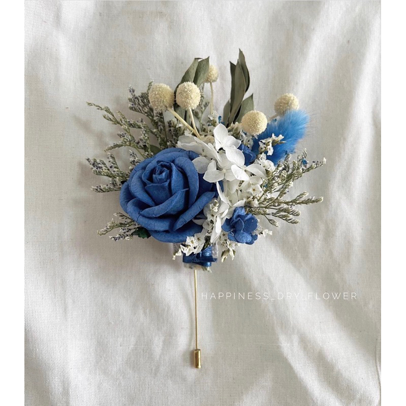 พร้อมส่ง‼️ พิณ Pin VVIP ติดอก (ดอกน้ำเงินขนาดใหญ่)