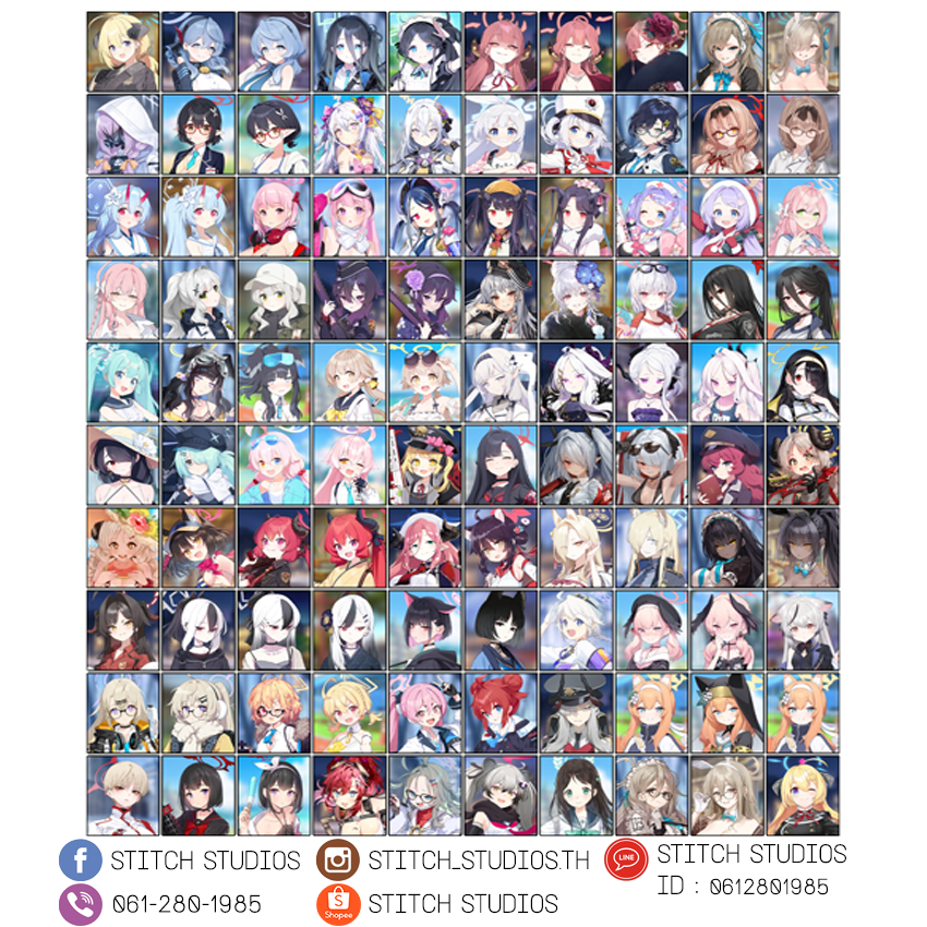 [สินค้าพร้อมส่ง] เข็มกลัด บลูอาร์ไคฟ์ (Blue Archive) ชุด 1