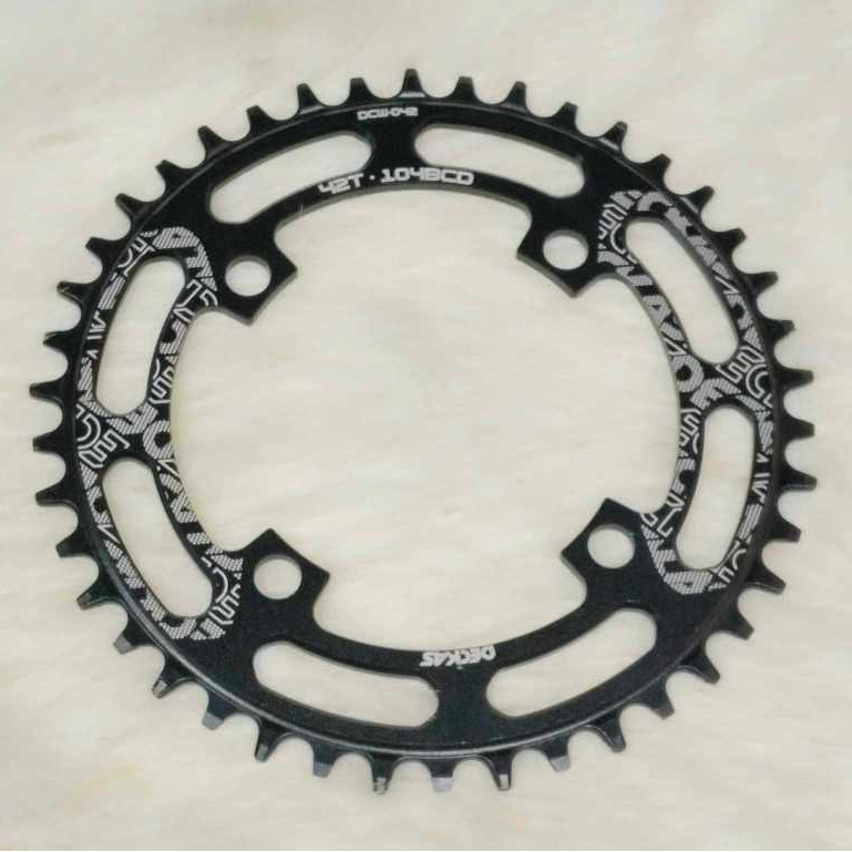 Deckas 104BCD จานโซ่จักรยาน 42T Round Chainring Fixed Gear fixie Track Bike  42T Chainwheel 104BCD