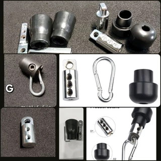 อะไหล่สายสลิงชุดยิม home gym สินค้า DIY อะไหล่เครื่องออกกำลังกาย หางปลา หมุดย้ำสายสลิง