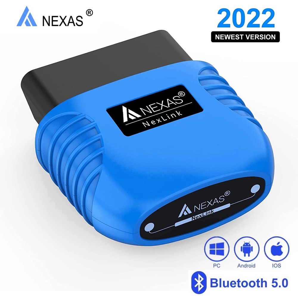 NEXAS Nexlink OBD2 Scanner Bluetooth 5.0  EOBD Motorcycle Diagnostic Scanner for iOS Android Windows Fault Code Reader