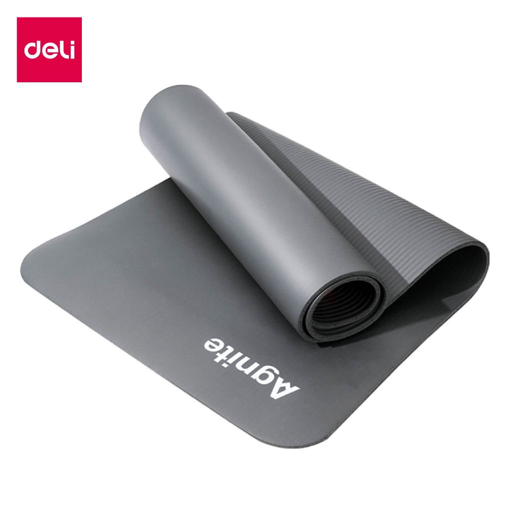 Deli เสื่อโยคะ เบาะออกกําลังกาย เสื่อออกกําลังกาย กันลื่น เสื่อโยคะกันลื่น แผ่นรองออกกําลังกาย แผ่นโ