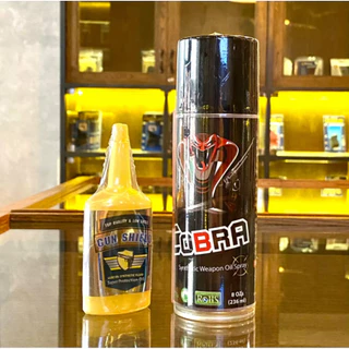 ชุดสุดคุ้ม! แส้ น้ำมันไขข้น ชโลม+ น้ำมันล้างป้องกันสนิม Cobra ครบทุกขนาด