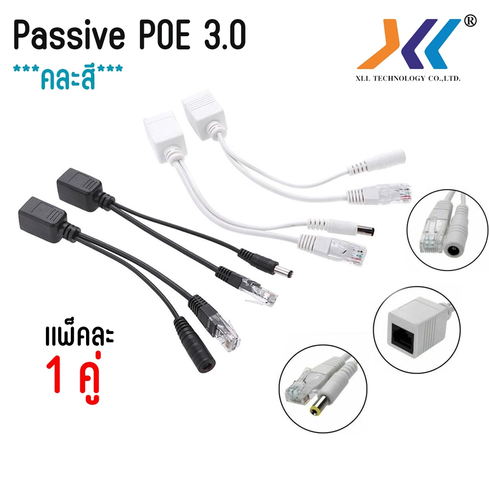 Passive Power over Ethernet PoE Adapter Injector+ Splitter Kit 12v splitter 10/100