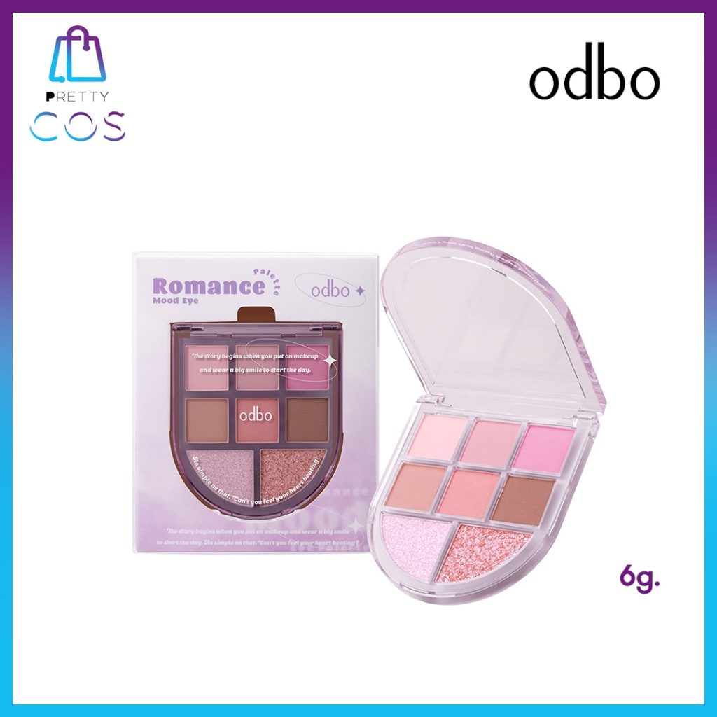 (OD2023) ODBO Romance Mood Eye Palette โรแมนซ์ มู้ด อาย พาเลท 6 g.