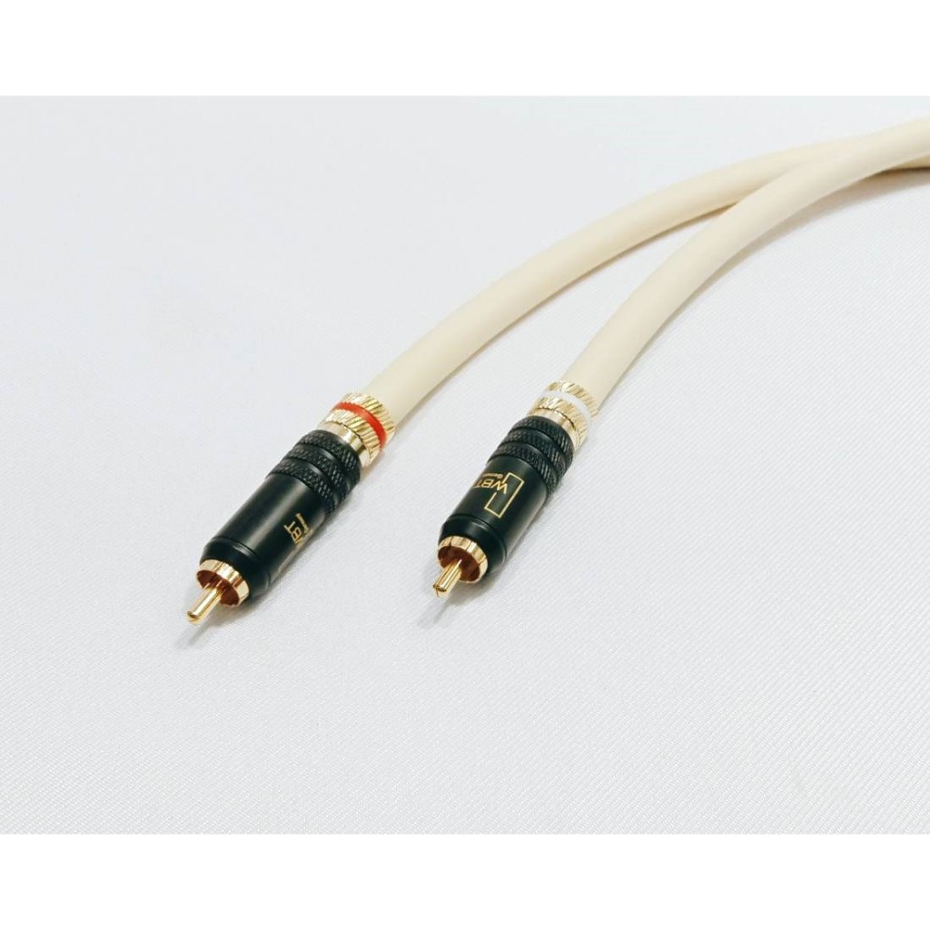 สายสัญญาณ RCA WBT Audio Cable หัวแจ็คแบบขันล็อค Nakamichi กับ wbt แบบ 2 เส้น