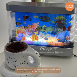 callingbrown [🐙พร้อมส่ง🐙] โคมไฟ ลายปลาหมุนได้ ตกแต่งห้อง