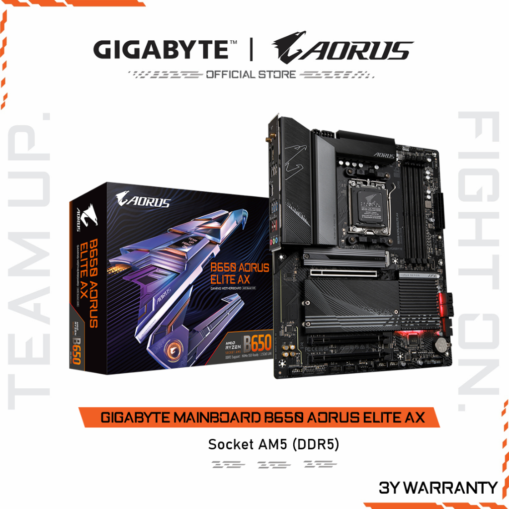 GIGABYTE MAINBOARD B650 AORUS ELITE AX เมนบอร์ด B650AORUS ELITE AX-REV1.2