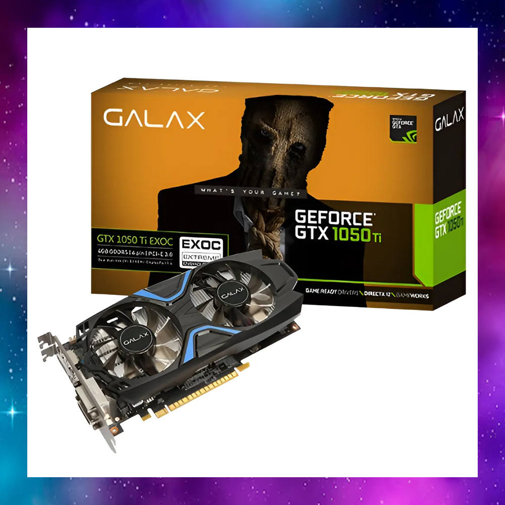 VGA (การ์ดแสดงผล) GALAX GTX1050TI 1050TI 1050 Ti EXOC 4GB ใช้งานปกติ