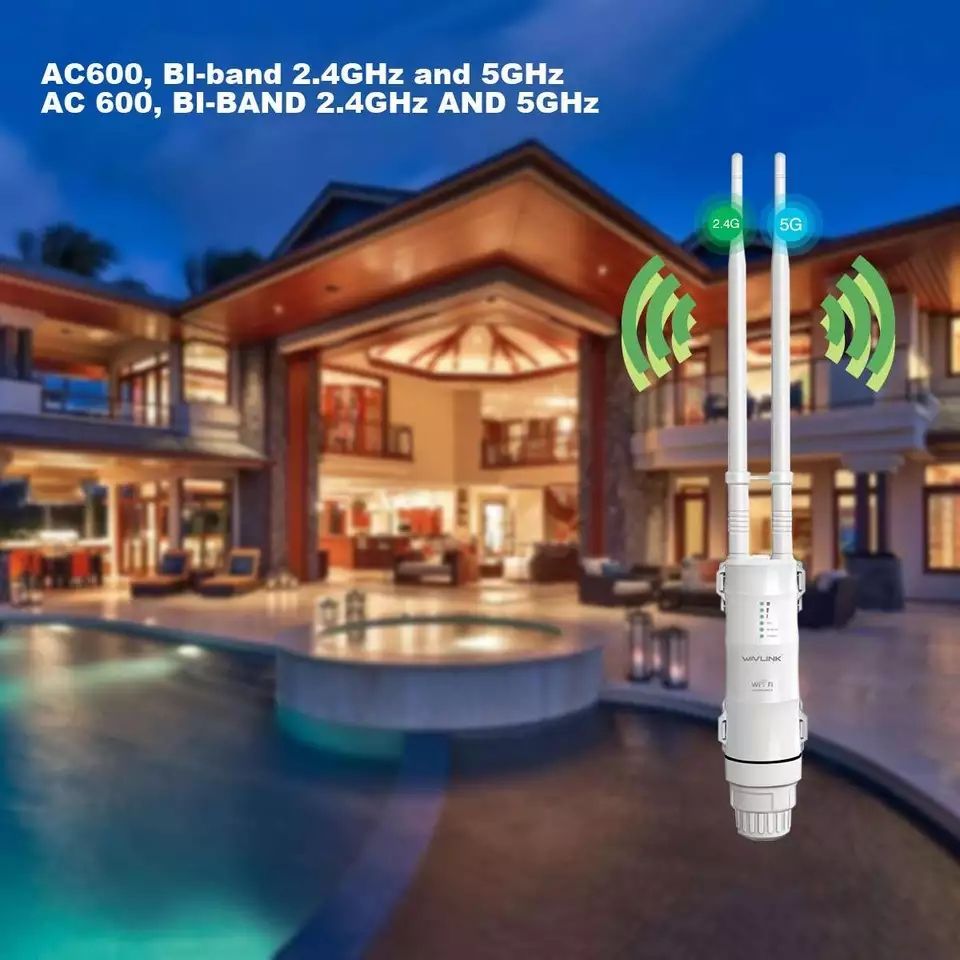 พร้อมส่ง⚡อุปกรณ์ขยายสัญญาณ Wi-Fi สัญญาณกลางแจ้ง Wavlink รุ่น AC600 Wavlink AC600 ความเร็วสูงWIFI