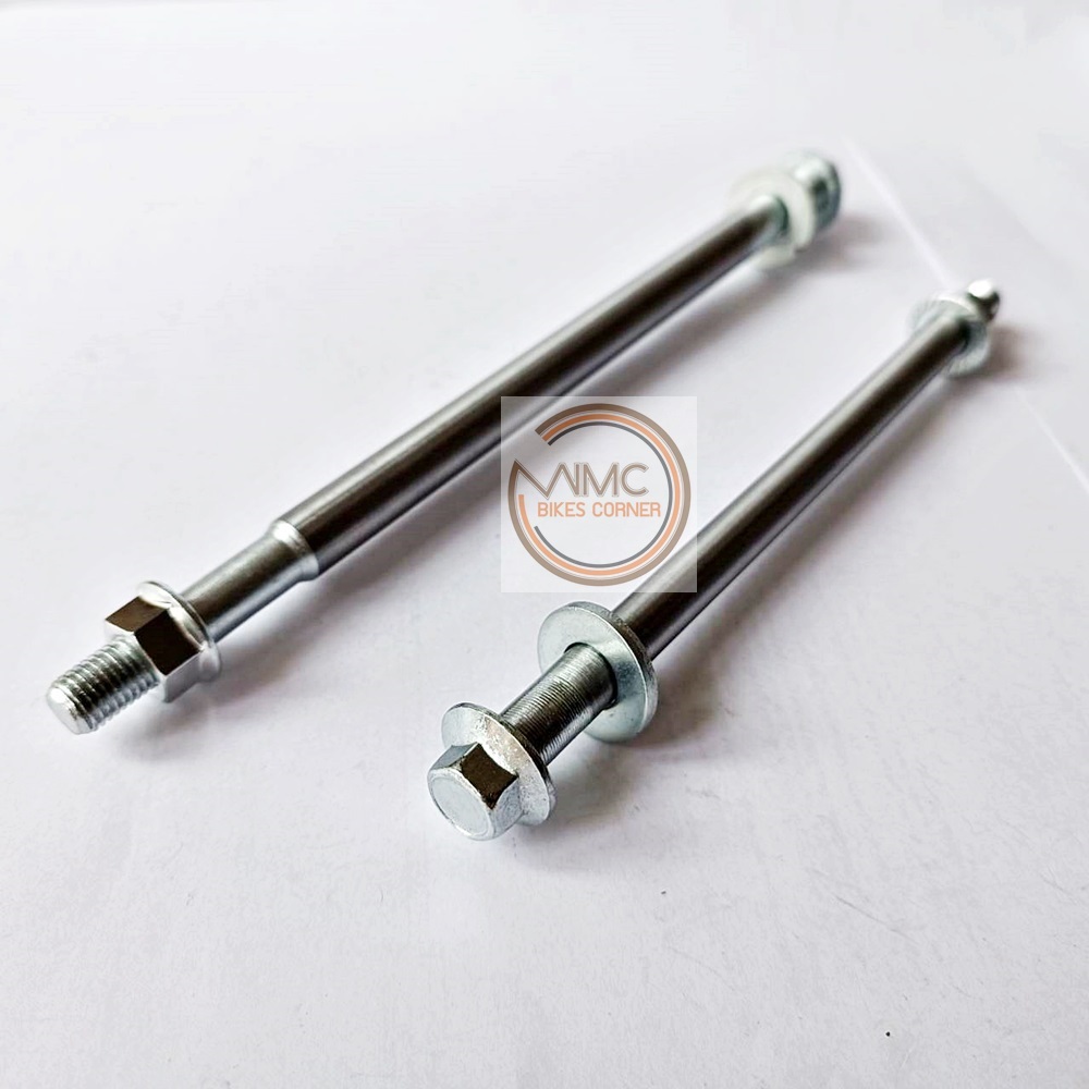 เซ็ต 2 อัน : แกนล้อหน้า + แกนล้อหลัง สำหรับ SUZUKI A80 A100 A100SR FR80 (S-AX-0001/S-AX-0002) งานใหม่ คุณภาพดี