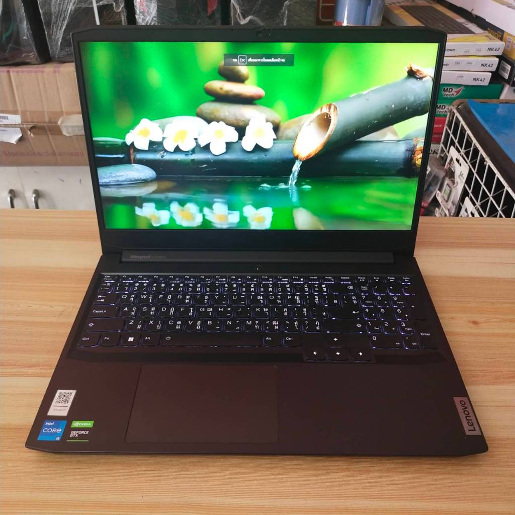 LENOVO IDEAPAD GAMING 3 15IHU6-82K1019LTA สภาพเครื่อง 80% ประกันศูนย์ Premium Onsite 13/08/2024