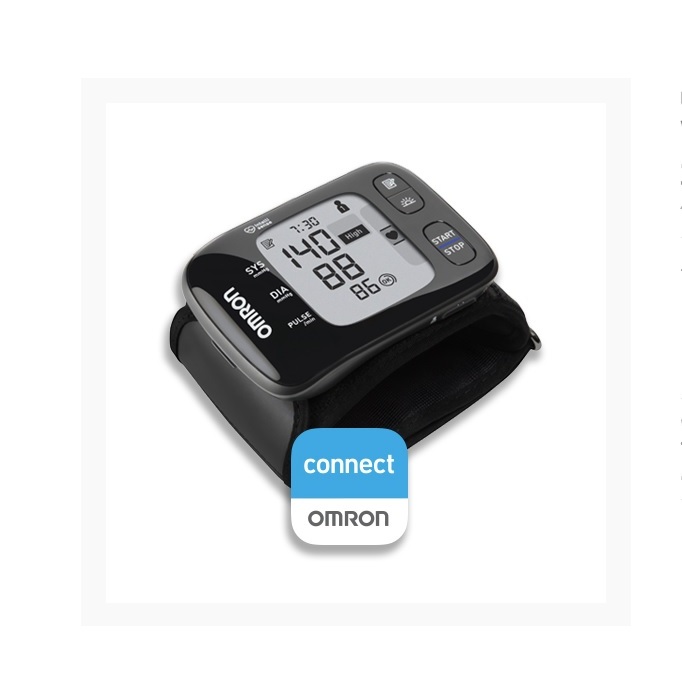 Omron เครื่องวัดความดันข้อมือ รุ่น TOP ของ OMRON รุ่น HEM-6232t (เสียงเงียบมาก) เชื่อมบลูทูธได้ รับประกัน 3+3 ปี