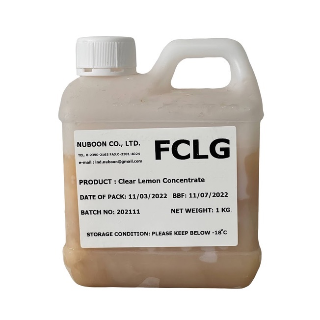 Nuboon น้ำเลมอนเข้มข้น​แท้​จาก​ธรรมชาติ​ ไม่มี​สาร​ปรุงแต่ง​ แพค 5 กก. (FCL5)