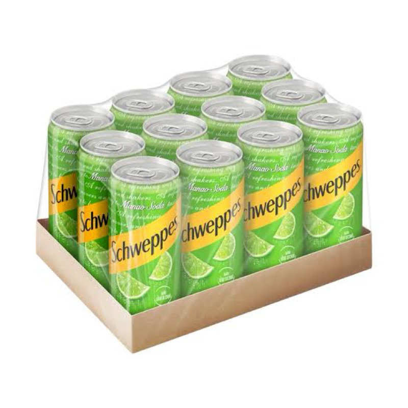 Schweppes มะนาวโซดา เครื่องดื่มผสมน้ำรสมะนาว ปริมาณ 330ml x 12 pack
