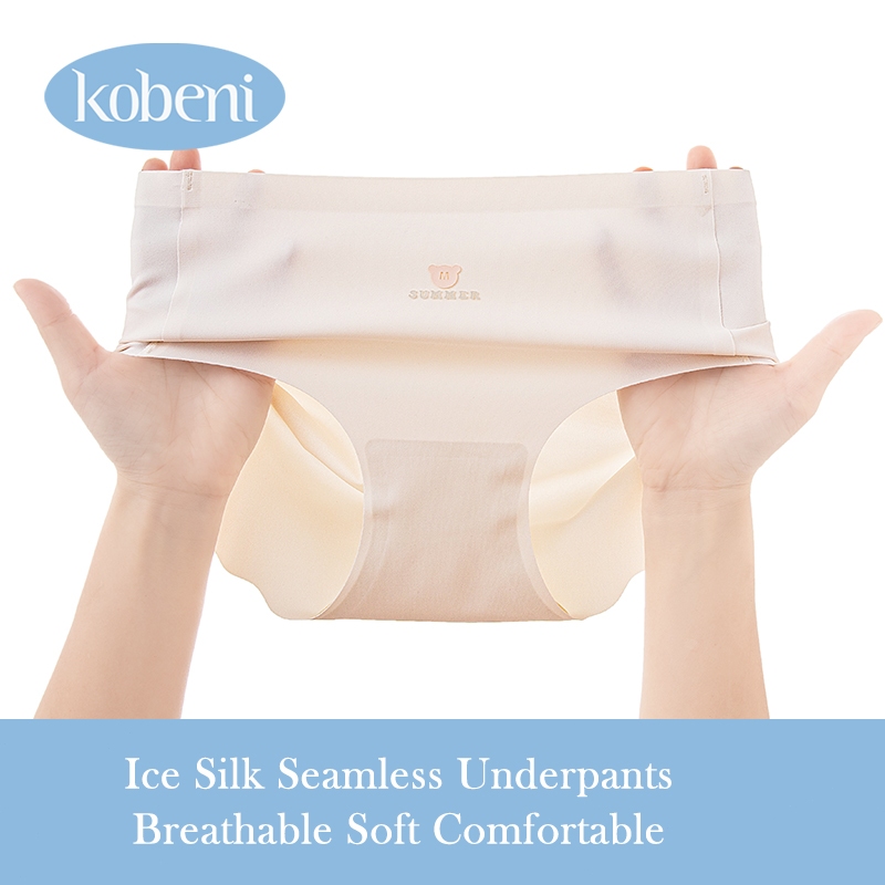 ⭐KOBENI⭐กางเกงในไร้ขอบ ผ้าเรียบ นุ่มและเบา สวมใส่สบาย คุณภาพดี ยืดเยอะ K-039
