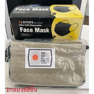 🔥พร้อมส่งในไทย🔥 1กล่อง50ชิ้น( แมสมินิมอล ) mask หน้ากากอนามัย 3 ชั้น งานดี งานหนา แมสผู้ใหญ่