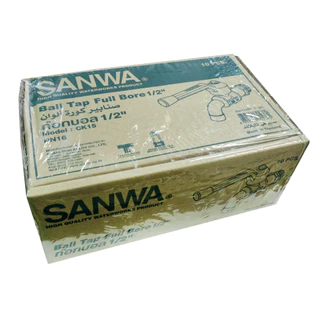 [ยกกล่อง] ก้อกบอล SANWA 1/2 นิ้ว สีแดง ก๊อกบอล ก้อกน้ำ ก๊อกน้ำซันวา ของแท้100% ***จำหน่ายยกกล่อง***