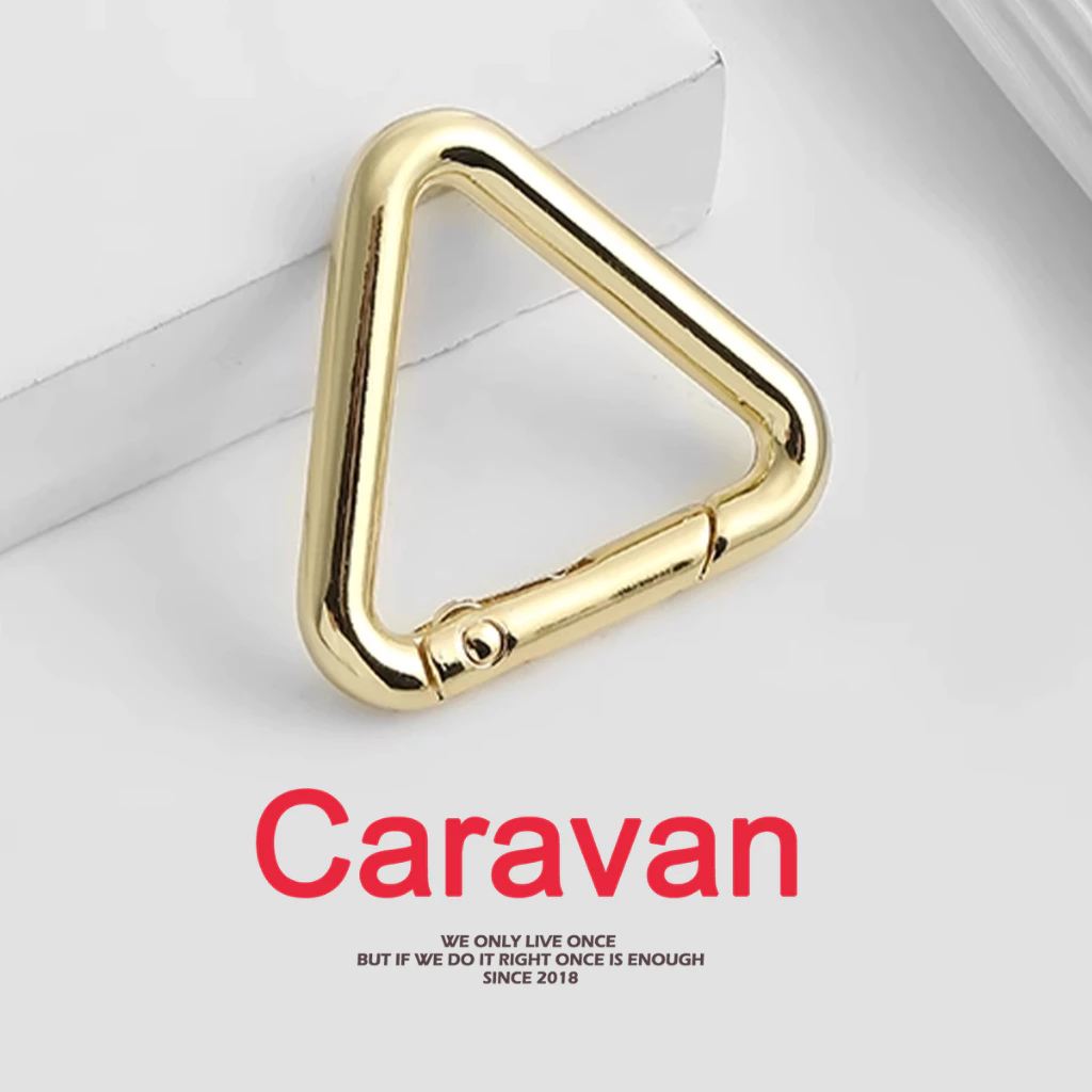 Caravan crew carabiner สามเหลี่ยม โลหะทั้งหมด