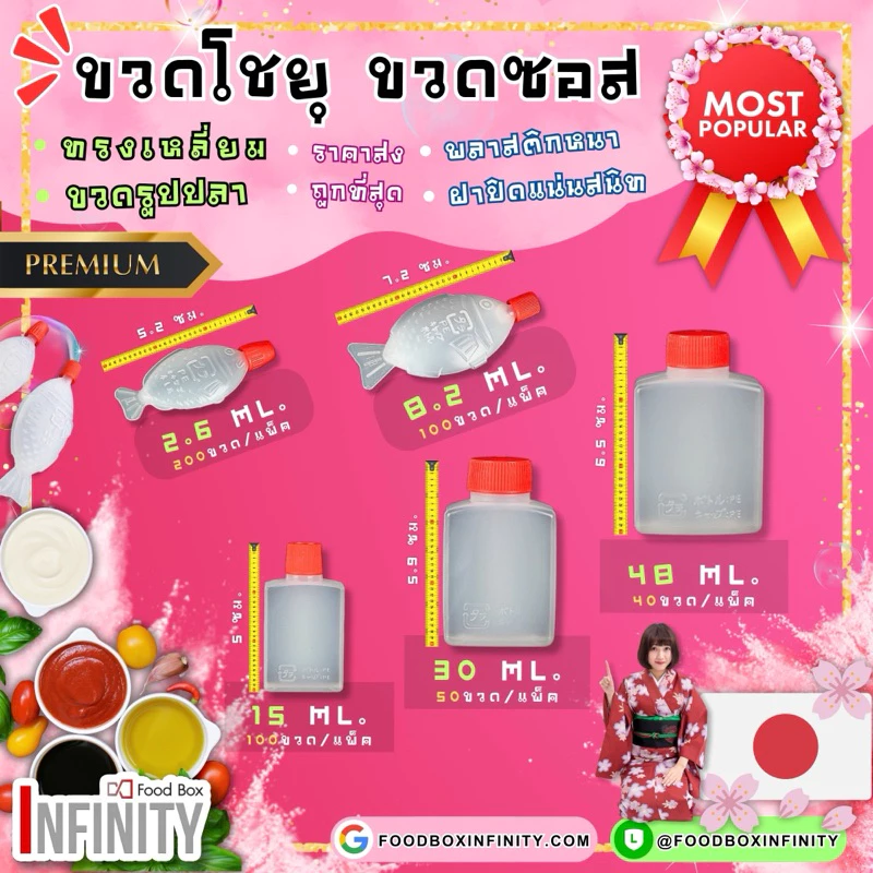 ขวดโชยุรูปปลา ขวดโชยุเหลี่ยม ใส่ซอส น้ำปลา ซีอิ๊ว วัสดุพลาสติก PE