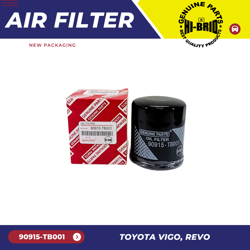 กรองน้ำมันเครื่อง ยี่ห้อ 90915-TB001 HI-BRID เหมาะกับรถรุ่น TOYOTA VIGO REVO