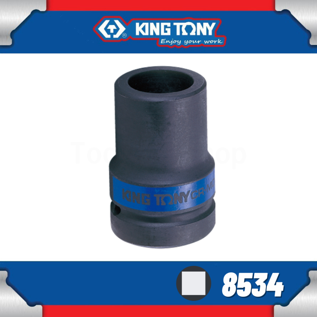 KING TONY ลูกบ๊อกลม ถอดล้อสี่เหลี่ยม รู 1" No.8534