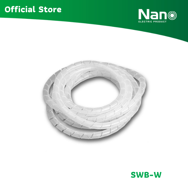 ์NANO ไส้ไก่ (พันรวมสาย) สีขาว ยาว 10 เมตร/ถุง (1ชิ้น/กล่อง) รุ่น SWB-W