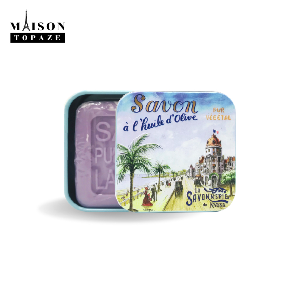 สบู่ออร์แกนิค มาร์กเซย NYONS ORGANIC OLIVE SOAP BOX - LAVENDER PROMENADE DES ANGLAIS - 30572