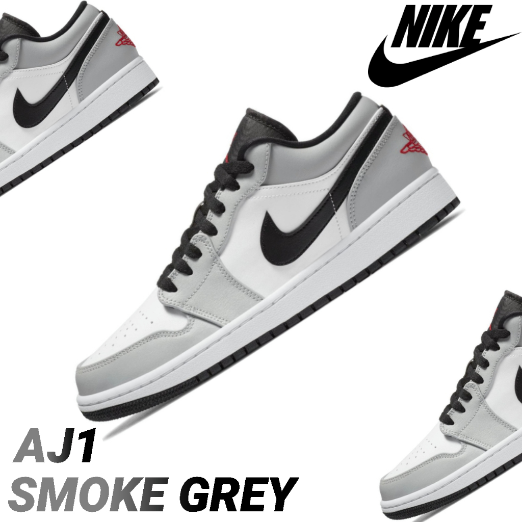 ของใหม่แท้100%✨ NIKE Air Jordan 1 Low "Smoke grey" รองเท้าผ้าใบ รองเท้าวิ่ง