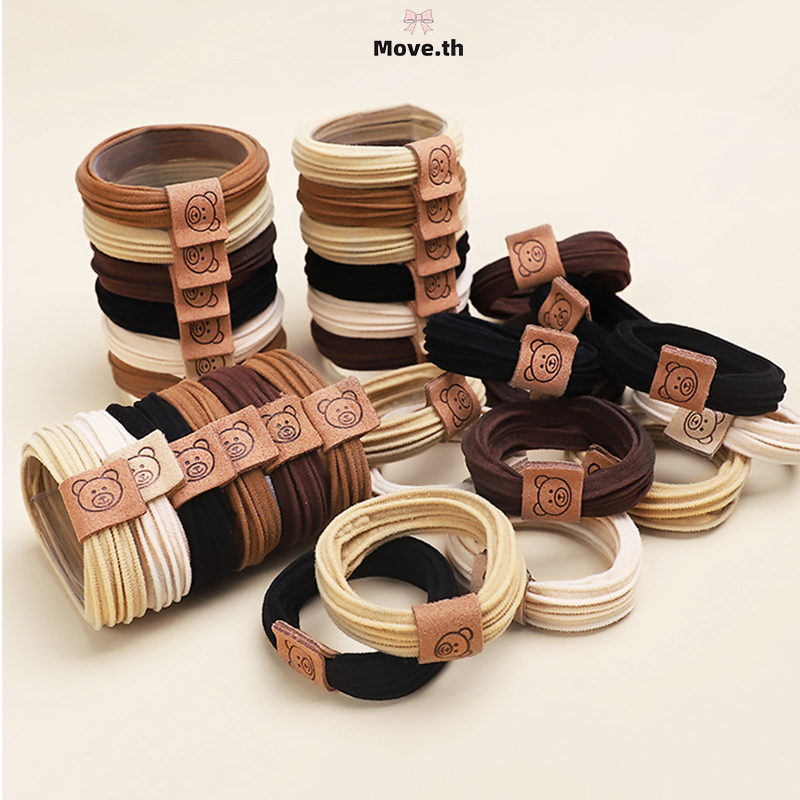 ในไทย✨1บาท ยางรัดผมหางม้า หมีน้อยลายการ์ตูน ย้อนยุค สไตล์เกาหลี สำหรับผู้หญิง ความยืดหยุ่นสูง ทนทาน 2024ใหม่-Move