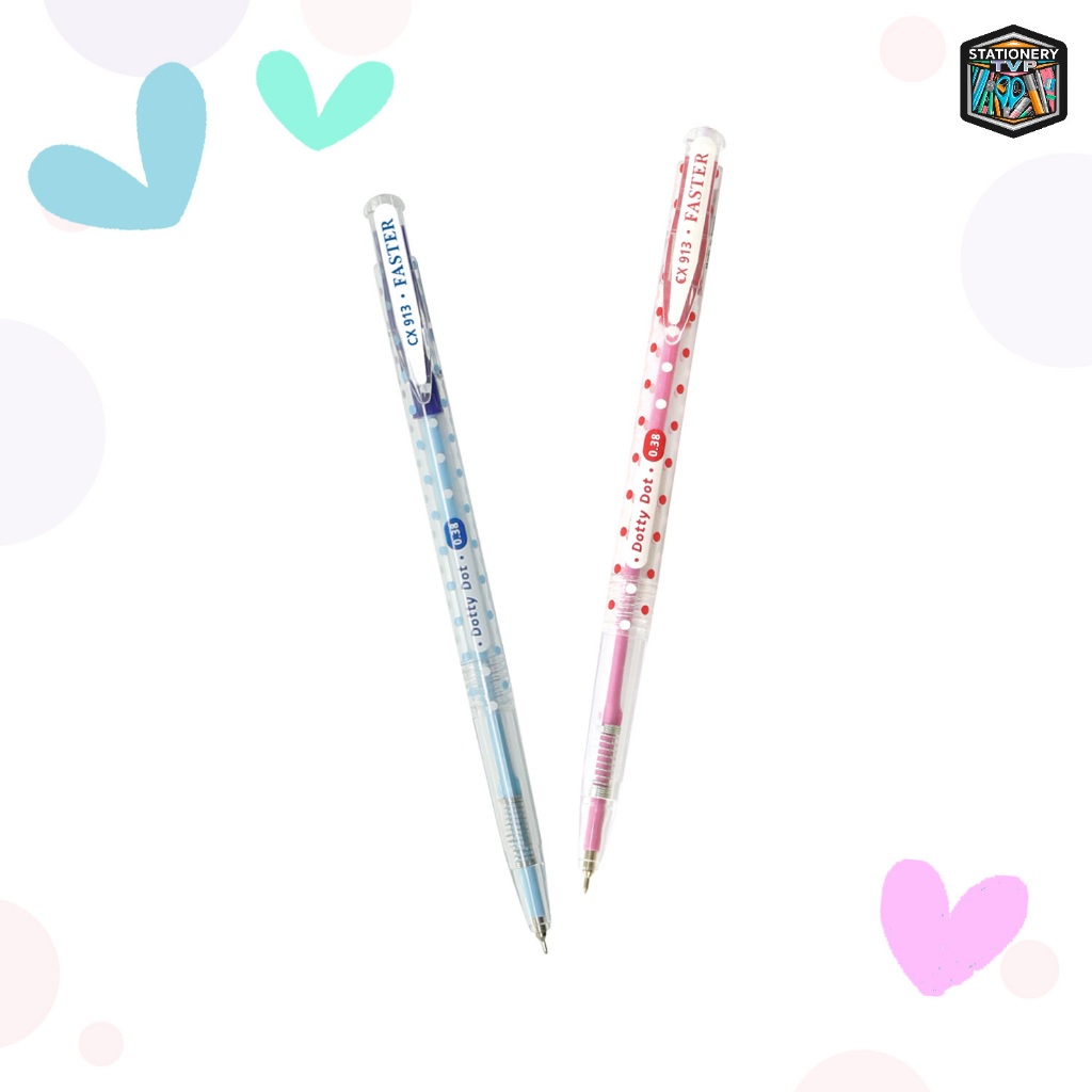 FASTER ปากกาลูกลื่น รุ่น Dotti Dot 0.38mm. รหัส CX913 [ 1 ด้าม ]