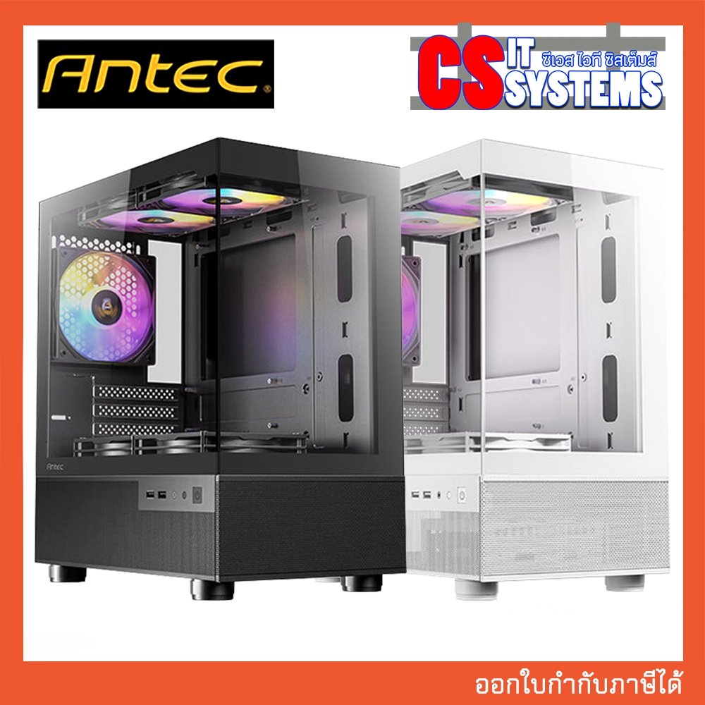 ANTEC CASE (เคส) CX200M RGB ELITE GAMING MID-TOWER (MICRO-ATX)  BLACK - A0161176,  (WHITE) - A016117
