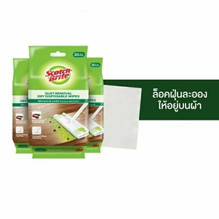 ( 3 ห่อ) สก๊อตช์-ไบรต์ ผ้าเช็ดเก็บฝุ่นไฟฟ้าสถิตย์ แบบแห้ง