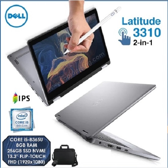 โน้ตบุ๊ค DELL LATITUDE 3310 2 IN 1 (TOUCHSCREEN) I5-8265U (SSD) WINDOWS แท้ สเปคแรง สภาพดี ราคาถูก