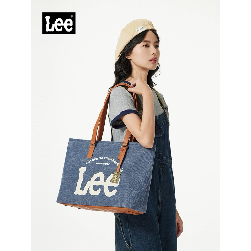 กระเป๋าสะพาย ไปมหาลัย Lee trendy tote bag ใส่โน๊ตบุ้คได้👖แท้💯| Lee bags