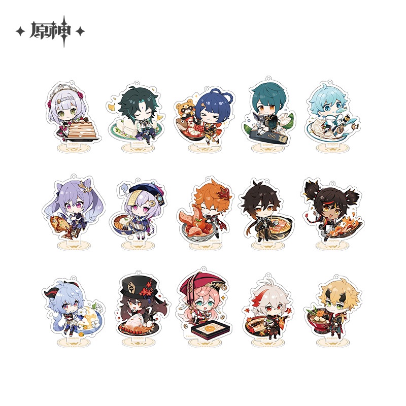 [ พร้อมส่ง / Official ] Genshin Impact Food Party - Standee Keychain เกนชิน พวงกุญแจ สแตนดี้ Kazuha 