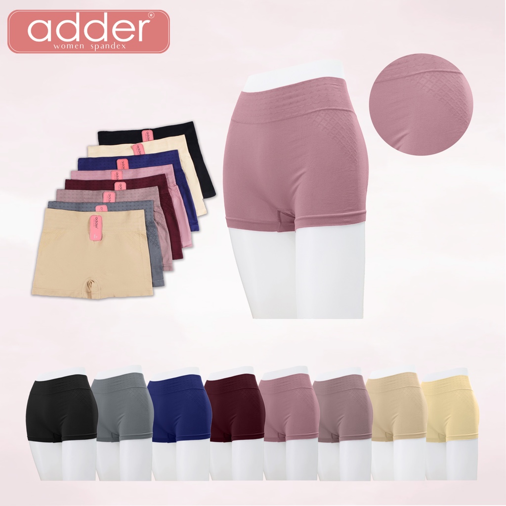 ADDER WBS 001 กางเกงในผู้หญิง ทรงมีขา ไร้ขอบครึ่งตัว ทรงสูง ผ้านุ่ม ลื่น สบาย