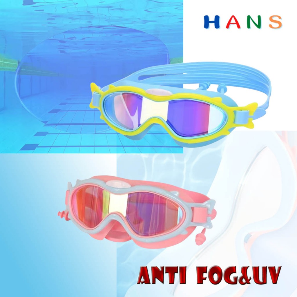 แว่นว่ายน้ำ แว่นตาว่ายน้ำ สำหรับเด็ก กันฝ้า กันUV Swimming Glasses Children Waterproof Pool Glasses For Children 💧