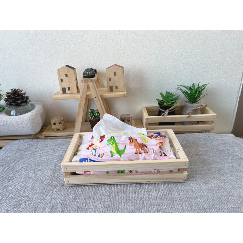 Madoodiiz กล่องไม้ กะบะไม้ ถาดไม้(กล่องโดเร)24*12.5*5.5cm พร้อมส่ง - รูปที่ 3