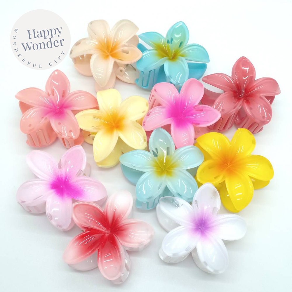 22 สี กิ๊บติดผม กิ๊บดอกไม้ ลีลาวดี 8 cm หนีบผมหนา เก็บผมได้เยอะ
